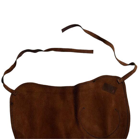 Handmade Brown Leather Half Apron Waist Work Utility Workshop Artisan Server - Picture 10 of 13